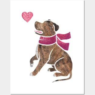 Watercolour Staffie Posters and Art